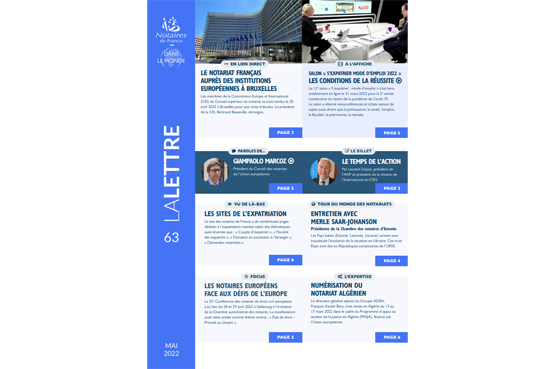 You are currently viewing La lettre des notaires de France dans le monde / Mai 2022